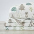 thumbnail image 2 of Great Bay Home Printed Velvet Plush Warm and Cozy Fleece Sheet Set  (Queen, Trees), 2 of 6