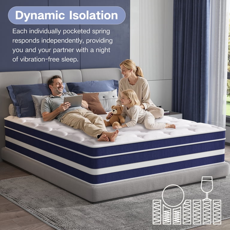 GUUKIN, Full Mattress, 75*54*14 inch, Memory Foam & Spring Hybrid