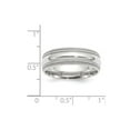 thumbnail image 3 of Solid 10k White Gold 7mm Double Milgrain Comfort Fit Men's Wedding Band Ring Size 10.5, 3 of 4
