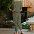 thumbnail image 6 of Chuancc Two Piece Summer Set Summer Lounge Sets for Women Athleisure Sets Women Casual Workout Two Piece Outfits Active Wear Sets for Women Green 2XL, 6 of 6