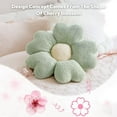 thumbnail image 3 of COOKCOK Flower Pillow, 15.7" Flower Shaped Throw Pillow, Daisy Plush Floor Pillow Seat Cushion Cute Aesthetic Decorative Throw Pillows for Bed Home Sofa Chair Couch Decor, Green, 3 of 6