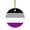 Asexual, variant on 1 Pack - LGBTQ+ Rainbow Pride Flag Ceramic Christmas Ornament and Home Decor - 2.85 Inch Round
