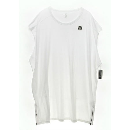 INC NEW White Mens Size M Oversize Crewneck Zip-Detail Tee (Best Oversized White T Shirt)