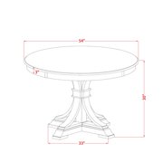 East West Furniture Ferris Mid Century Modern Dining Table in Walnut Finish