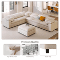 thumbnail image 5 of QNACPY 7 Seater Modular Sofa Couch,Comfy Oversized Corner Modern U Shaped Sectional Sofas with Deep Seat & Ottoman, Cloud Couches for Living Room, Office, Spacious Space,Beige, 5 of 8