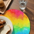 thumbnail image 4 of Round Placemats LGBT Ombre Rainbow 15 inch Set of 4 Table Mats for Dining Table Oil Painting Art Heat Resistant Non-Slip Kitchen & Home Decorative Place Mat Set, 4 of 8