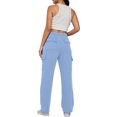 thumbnail image 2 of HSHDLDF Womens Cargo Sweatpants Casual Baggy Fleece High Waisted Joggers Pants, 2 of 5
