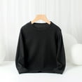 thumbnail image 2 of Boys' Base Shirt Girls' Cashmere Round Neck Solid Color Long Sleeve Children's T-shirt, 2 of 9