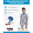 thumbnail image 5 of SEGA Sonic The Hedgehog Tails Knuckles French Terry T-Shirt and Bike Shorts Outfit Set Little Kid to Big Kid, 5 of 5