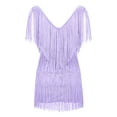 thumbnail image 4 of EGNMCR Women' 1920s Tassels Straps Dress Cocktail Party Fringed Costume Flapper Dresses Summer, 4 of 5