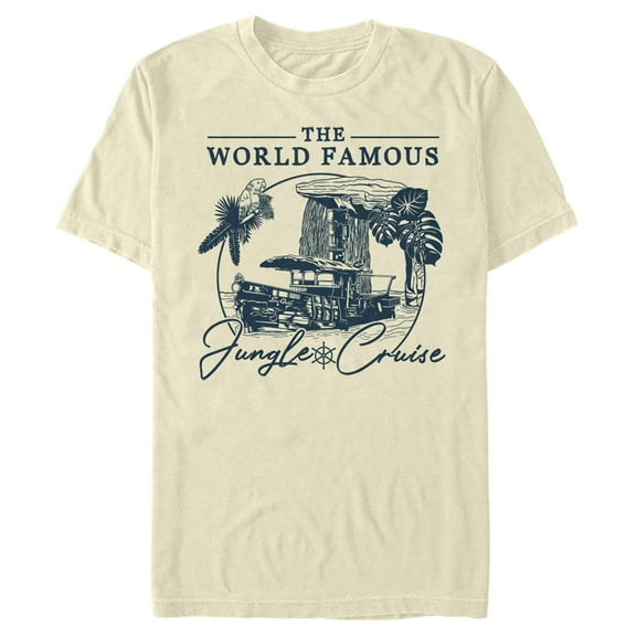 Men's Jungle Cruise The World Famous La Quila  Graphic Tee Beige Small