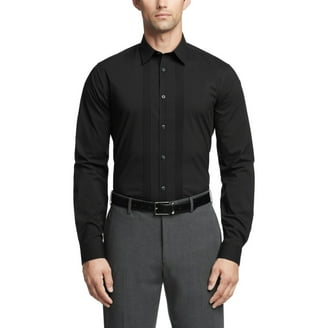 Calvin Klein Men's Dress Shirt Slim Fit Non-iron Herringbone 15" Neck  34"-35" Sleeve Blue Velvet - Walmart.com