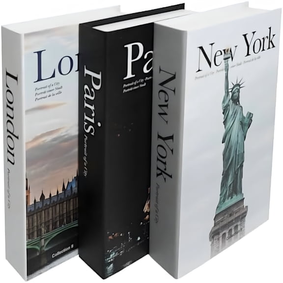 CCOCC 2026 New Coffee Table Decorative Books for Home Decor,Fake Books for Decoration,Decor Books Aesthetic Bookshelf Decor for Living Room Office Bedroom,3 Piece.