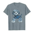 thumbnail image 3 of Womens Blouses Tops Summer T-Shirts Retro Denim Patch Art Dog Print T-Shirt Dog Lover Shirts Casual Fashion Short Sleeve Crewneck Blouse Pullover, 3 of 4