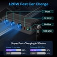 thumbnail image 3 of In-Car Device Charger Splitter for Road Trips Powers Up to Three Devices Simultaneously 42.5W USB Output, 3 of 4
