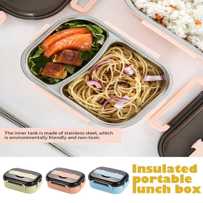 OAVQHLG3B Lunch Box for Adults Kids,Leakproof 2 Compartment Lunch