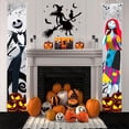 thumbnail image 5 of Halloween Nightmare Theme Before Christmas Decor Jack Skellington Sally Banners Porch Sign Decorations Welcome Halloween Outdoor Party Banner, 5 of 6