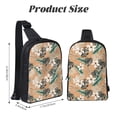 thumbnail image 3 of Rocae Tropical Leaves Flower for Lightweight Chest Bag Dual Pocket, Waterproof Crossbody Sling Bag for Men and Women, 3 of 8