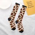thumbnail image 6 of Women's Knee High Socks Brown And Yellow Giraffe Spotted Thermal Soft Knee Long Socks, 6 of 7