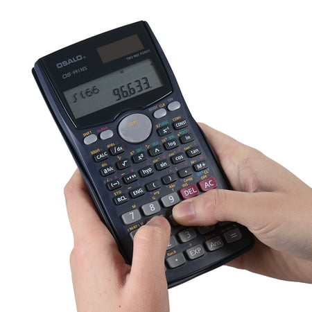 Scientific Calculator Counter 401 Functions Matrix Dot Vector Equation Calculate Solar and Battery Dual Powered 2 Line Display Business Office Middle High School Student SAT/AP Test (Best Scientific Calculator For High School)