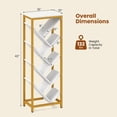 thumbnail image 2 of Costway Tree Bookshelf 9-Tier Freestanding Bookcase Corner Narrow Display Shelf for Home White & Gold, 2 of 10