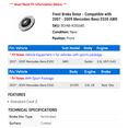 thumbnail image 2 of Front Brake Rotor - Compatible with 2007 - 2009 Mercedes-Benz E550 AWD 2008, 2 of 2