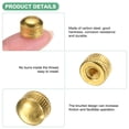 thumbnail image 2 of 8-Pack Threaded Cap Nuts, M4x11mm Screw Caps for Light Fixture, Female Knurled Knob Nut for Ceiling Light Cover Replacement [Bright Gold], 2 of 7