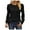 Sweater 396# Black, variant on Sweaters for Women Solid Color Round Neck Bubble Shoulder Long Sleeve Thermal Sweaters Top Fashion Outwear Casual Cozy Daily Wear