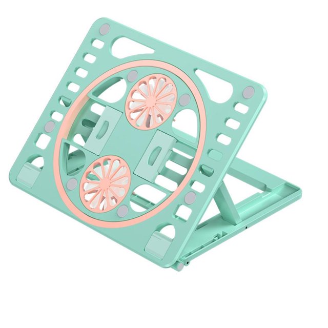 Soporte De Enfriamiento Ajustable Para Computadora Portátil Soporte Plegable Equipado Con Ventilador De Enfriamiento Silencioso Para Computadoras Portátiles Teléfonos Celulares Libros Laptop Riser Sweethay EL016784-03