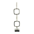 thumbnail image 6 of 28", 19"H Silver Aluminum Metal Stacked Geometric Rings Abstract Sculpture with Black Marble Bases, by DecMode (2 Count), 6 of 11