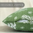 thumbnail image 3 of SANMADROLA Christmas Throw Pillow Covers, 18x18 Throw Pillows Soft Plush Cushion Covers, Set of 2 Xmas Tree Pillowcases Holiday Festivals Winter Home Decor Sofa Couch Bed Porch, Green, 3 of 9