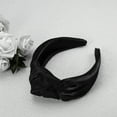 thumbnail image 6 of Unique Bargains 1 Pcs Shiny Knotted Wide Head Bands for Women Hairband Hair Hoop Hair Accessories Black, 6 of 7