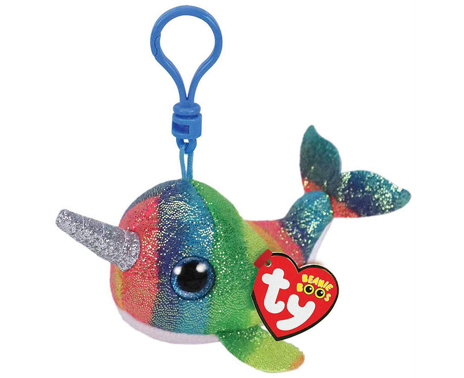 Ty Beanie Babies 35219 Boos Nova The Narwhal Boo Key Clip for sale online