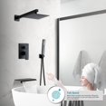 thumbnail image 4 of Juego de grifos de ducha RTTWYYUU negro mate con cabezal de ducha y bañera, 4 of 7