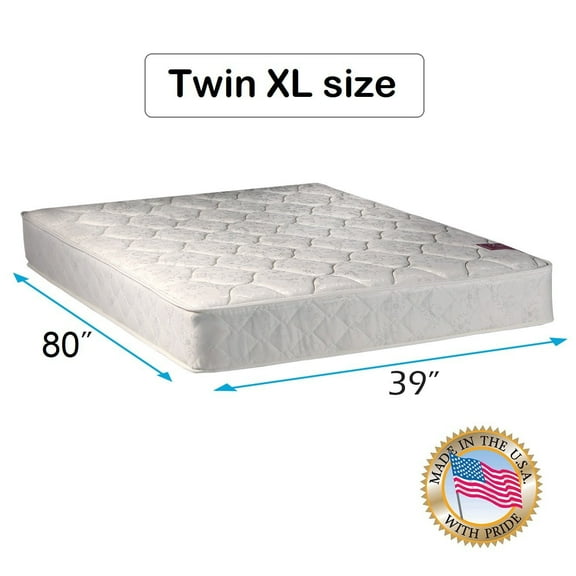 American Legacy Medium Firm Innerspring Twin XL Mattress Only with Mattress Cover Protector Included - Fully Assembled, Orthopedic, Spine Support and Longlasting Comfort by Dream Solutions USA