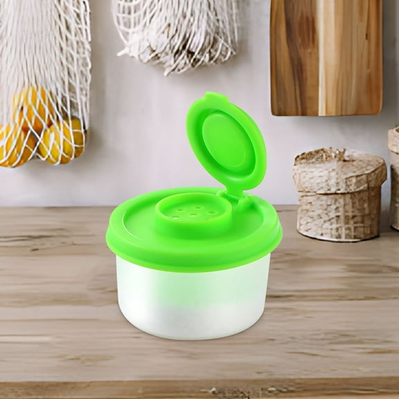IHXORA Mini Seasoning Jar and Pepper Spice Shaker, Portable Condiment Container, Leak-proof Lid, Compact Design, for Outdoor Picnics, Camping Trips, Kitchen Use, Green, 1 Pc