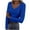 Blue, variant on TKLPEHG Womens Dressy Tops V-Neck Slim Tops Casual Comfy Lightweight Long Sleeve T Shirt Fashion Solid Color Fall Tops Pullover (Hot Pink,S)