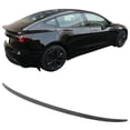 thumbnail image 2 of IKON MOTORSPORTS, Trunk Spoiler Compatible with 2024 Tesla Model 3, OE Style Blow Molding ABS Plastic Rear Trunk Lid Spoiler Wing Lip, 2 of 7