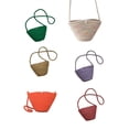 thumbnail image 3 of Qarigey Bolso de hombro de playa de algodón para mujer, bolso de almacenamiento cruzado, organizador de viaje de Color sólido, bolsas portátiles para Bolsas de mensajero y de hombro Naranja Qarigey AP012360-05, 3 of 6