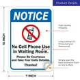 thumbnail image 2 of No Cell Phone Use in Waiting Room Sign,, 2 of 8