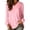 Pink(Womens Tops), variant on Womens Long Sleeve V-Neck Blouse Casual Flowy Pullover Top with Elastic Cuffs