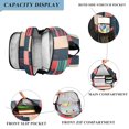 thumbnail image 3 of FORMRS Unisex School Backpack 17" Student Travel Bag with Laptop Compartment, Red Teal Plaid, 3 of 7