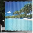 thumbnail image 4 of Ambesonne Sea Shower Curtain, Relax Beach Resort Spa, 69"Wx84"L, Turquoise Blue Green, 4 of 5