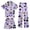 A-Light Purple413, variant on JAJAHO Halloween Kids Pajamas Set Boys Girls Satin 3 Piece Short Sleeve Sleepwear With Pants And Shorts 3-13Y