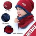 IClover Winter Hats for Adults,Knit Beanie Cap and Circle Scarf Set