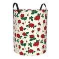 thumbnail image 2 of Balery Rose Flowers Round Laundry Basket with Handles Waterproof Freestanding Laundry Hamper for Clothes Toys in the Dorm and Family-, 2 of 8
