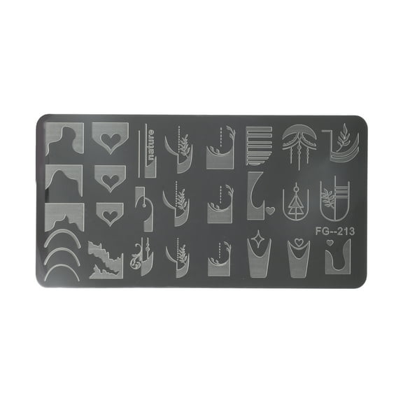 Unique Bargains 1 Pc Colorful Nail Art Stamp FG-213 Silver Tone