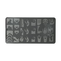 Unique Bargains 1 Pc Colorful Nail Art Stamp FG-213 Silver Tone