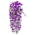 thumbnail image 5 of Artificial Hanging Morning Glory Flowers for Outdoor Decor UV Resistant Fake Hanging Plant Wall Basket Faux Vine Plant for Porch Patio Balcony Garden Farmhouse Planter Decor Yellow 75cm Rod, 5 of 6