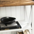 thumbnail image 6 of Walker Edison Modern Farmhouse Solid Wood Storage Console Table, White/Reclaimed Barnwood, 6 of 16